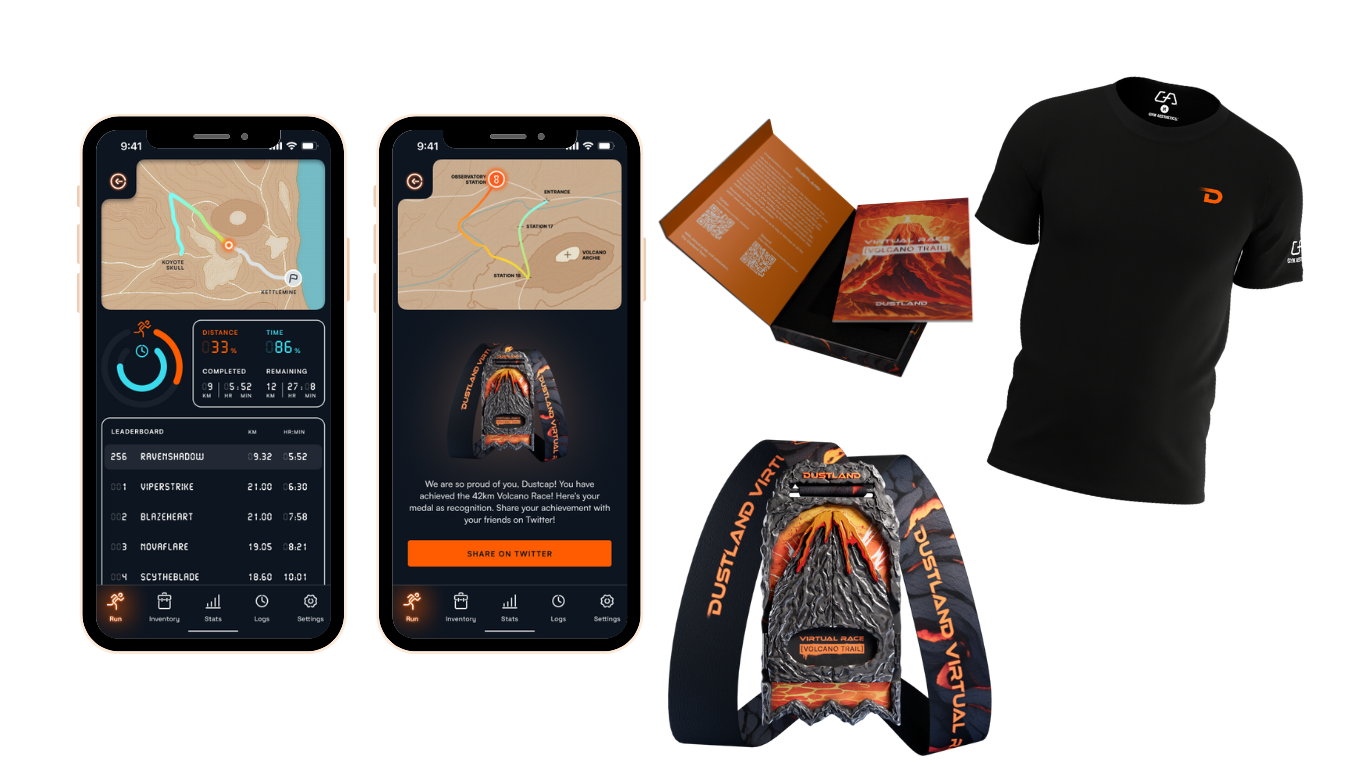 DR Volcano Virtual Race - Basic Plus Runner Package